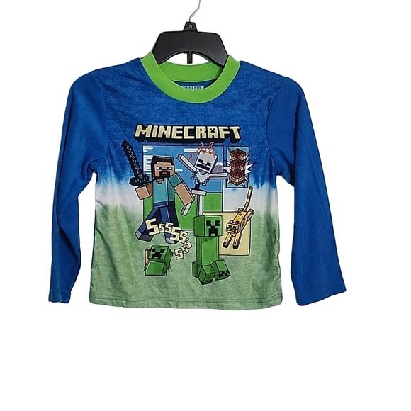 Minecraft Boys Pajama Long-Sleeve Tee, Size 8, NWT - Picture 1 of 4